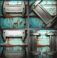 Vector metal background set N49