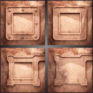 Vector metal background set N51
