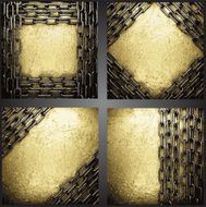 Vector golden background set