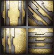 Vector golden background set N2