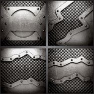Vector metal background set N52