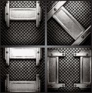 Vector metal background set N53