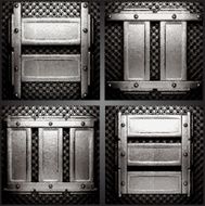 Vector metal background set N54