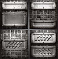 Vector metal background set N55