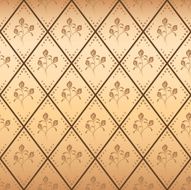 beige seamless horizontal floral pattern with gradient - vector
