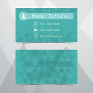 Business Cards Green design Vector illustration