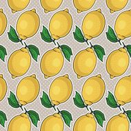 Seamless pattern with yellow lemons N2