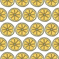 Seamless pattern with yellow lemons N4