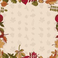 Pattern of autumn leaves Seamless frame