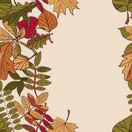 Pattern of autumn leaves Seamless Border