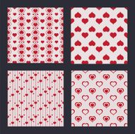 Set of seamless patterns for Valentine's Day