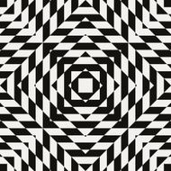Chaotic geometric design on white paper