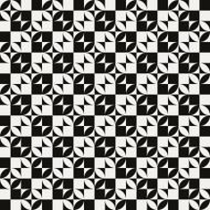 Seamless chaotic geometric design on white paper
