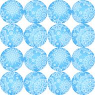 Winter concept seamless pattern of circles