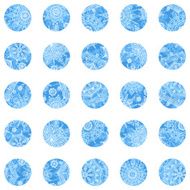 Winter concept seamless pattern of circles N2