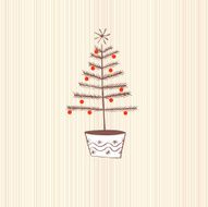 Jolly festive Christmas tree wood background pattern illustration