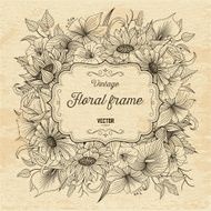 Floral invitation textured