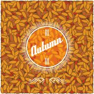 background with colorful fallen autumn leaves