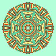 Round ornament with waves