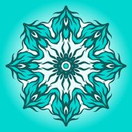 Abstract blue mandala