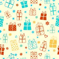 Seamless pattern of gift boxes N5