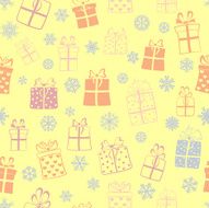 Seamless pattern of gift boxes N6