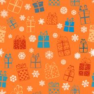 Seamless pattern of gift boxes N7