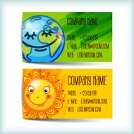 Set modern business card template