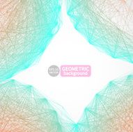 Geometric background made of lines Abstract shape Vector