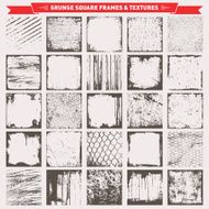 Grunge Square Frames Backgrounds Vector