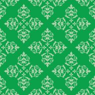 green seamless vintage pattern - vector