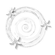 White grunge floral background
