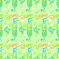 Summer cocktail pattern background