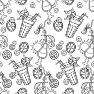 Summer cocktail pattern background N2