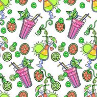 Summer cocktail pattern background N3