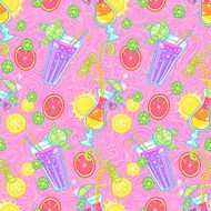 Summer cocktail pattern background N4