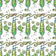 Summer cocktail pattern background N5