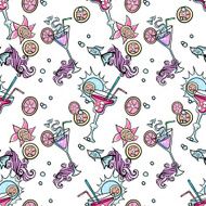 Summer cocktail pattern background N7