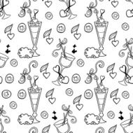 Summer cocktail pattern background N8