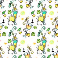 Summer cocktail pattern background N9