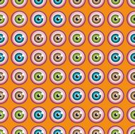 Seamless pattern with stylized eyes