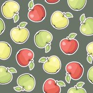 vector pattern with apples N3