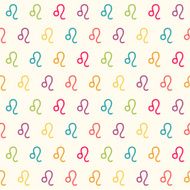 Abstract seamless background with the sign of zodiac Leo N2