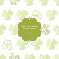 clover geometric textile textured frame seamless pattern background