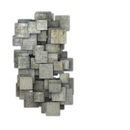 3d gray square tile grunge pattern on white N2