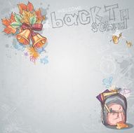 bells autumn leaves and school backpack