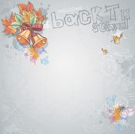 school bell autumn leaves