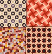 Retro style geometric patterns background