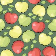 vector pattern with apples N6