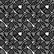 Black and white stripes geometric seamless pattern vector N2